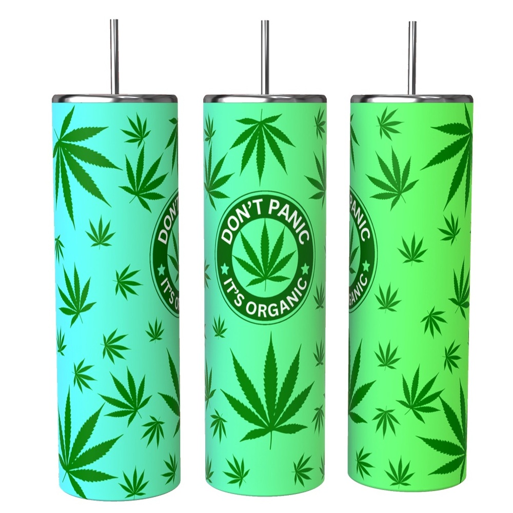 DON’T PANIC IT’S ORGANIC 20oz STAINLESS STEEL SUBLIMATED TUMBLER INSULATED